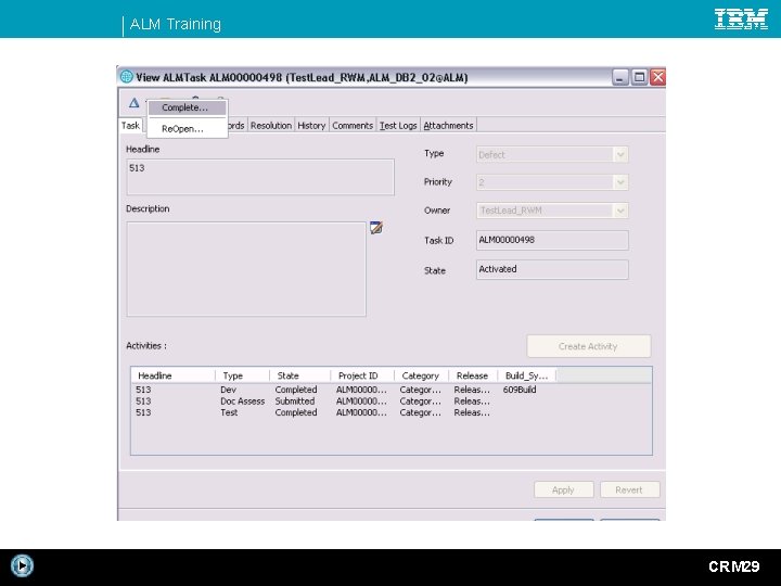 ALM Training CRM 29 