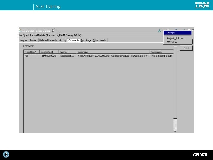 ALM Training CRM 29 