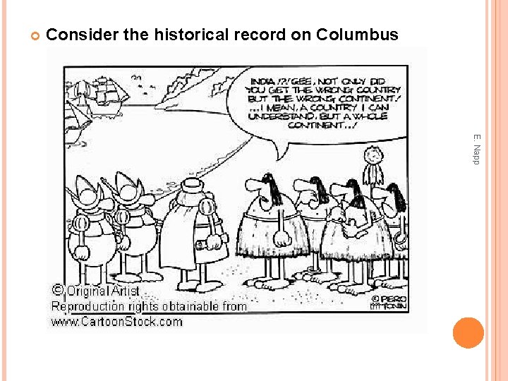  Consider the historical record on Columbus E. Napp 