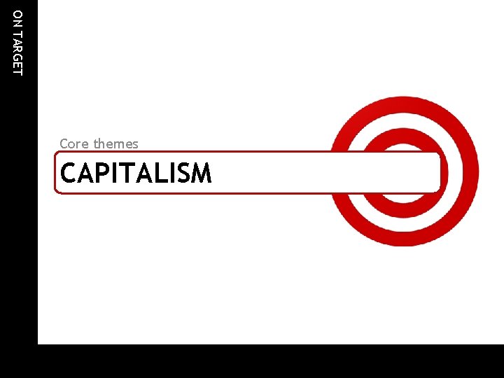 ON TARGET Core themes CAPITALISM ON TARGET Core themes CAPITALISM