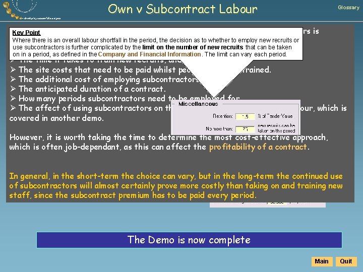 Own v Subcontract Labour Glossary Clearly In progressing the decision jobs as it to