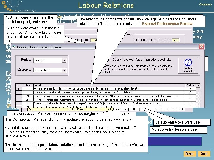 Labour Relations Glossary Example good labour relations action In any period a Company’s total