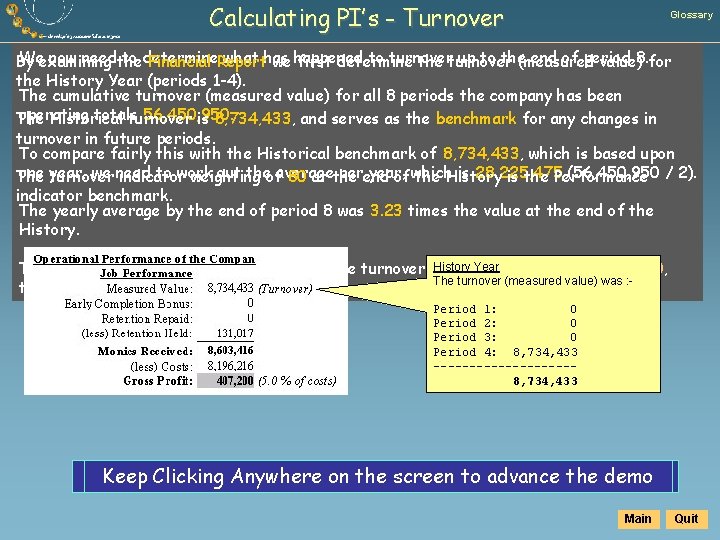 Calculating PI’s - Turnover Glossary Weexamining now needthe to determine what has tois turnover