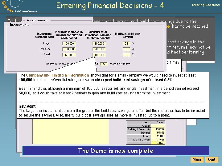 Entering Financial Decisions - 4 Entering Decisions Build Cost Due To Investmentsthat offers a