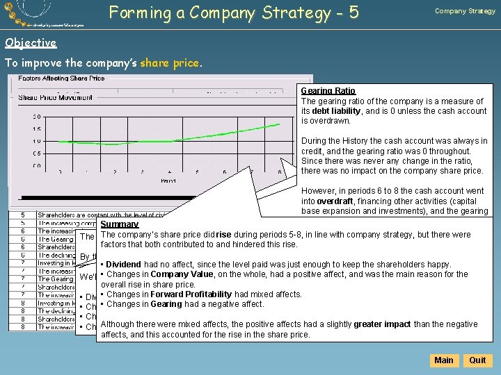 Forming a Company Strategy - 5 Company Strategy Objective To improve the company’s share