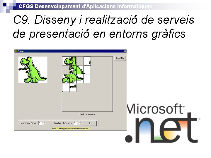 CFGS Desenvolupament d'Aplicacions Informàtiques C 9. Disseny i realització de serveis de presentació en