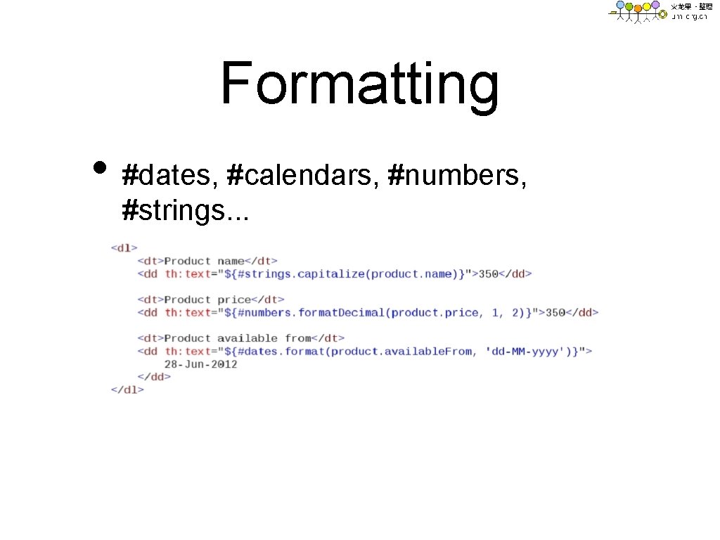 Formatting • #dates, #calendars, #numbers, #strings. . . 