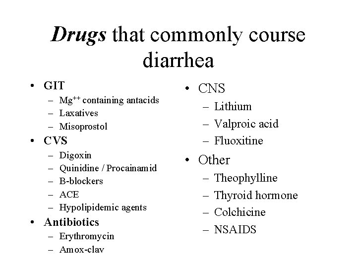 Acute Diarrhea Session 20 2 Internal Medicine Infectious - Ketamine Based Medications For Diarrhea