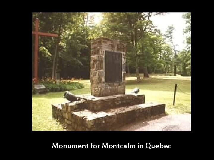 Monument for Montcalm in Quebec 