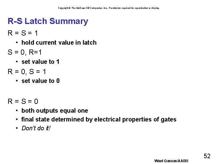 Copyright © The Mc. Graw-Hill Companies, Inc. Permission required for reproduction or display. R-S