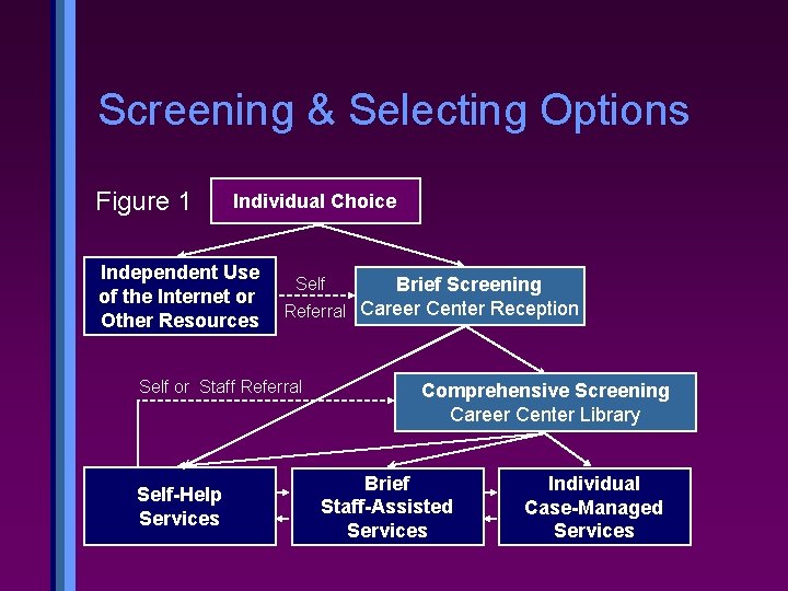 Screening & Selecting Options Figure 1 Individual Choice Independent Use of the Internet or