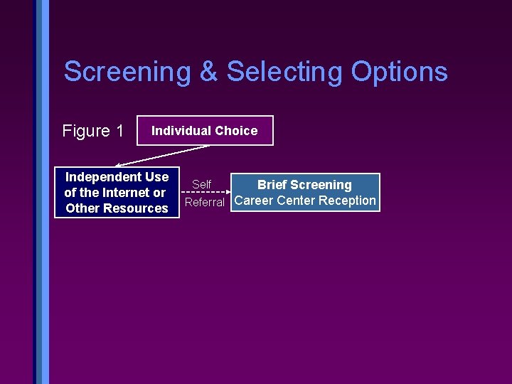 Screening & Selecting Options Figure 1 Individual Choice Independent Use of the Internet or
