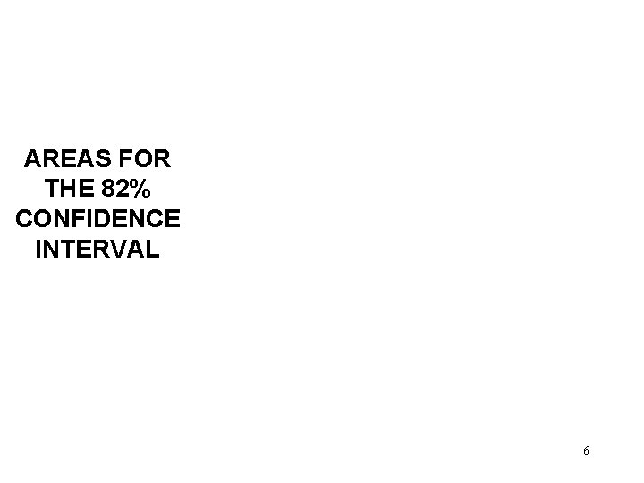 AREAS FOR THE 82% CONFIDENCE INTERVAL 6 