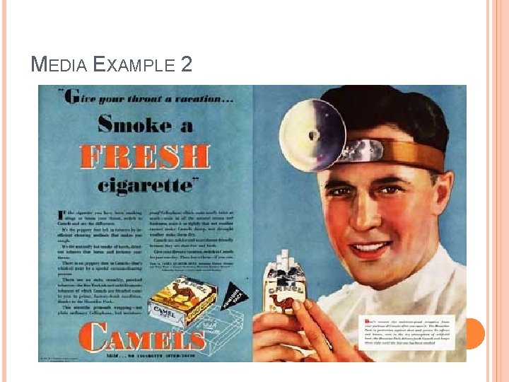 MEDIA EXAMPLE 2 MEDIA EXAMPLE 2