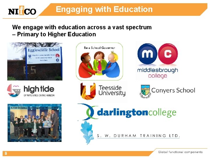 Engaging with Education We engage with education across a vast spectrum – Primary to