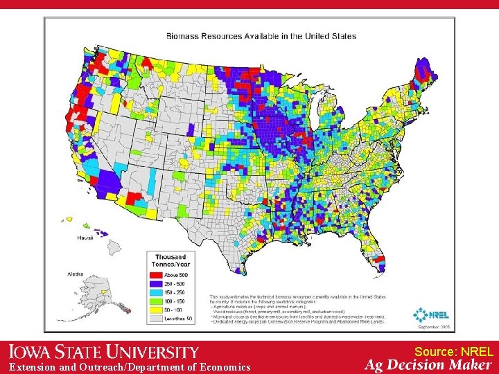 Source: NREL Extension and Outreach/Department of Economics 