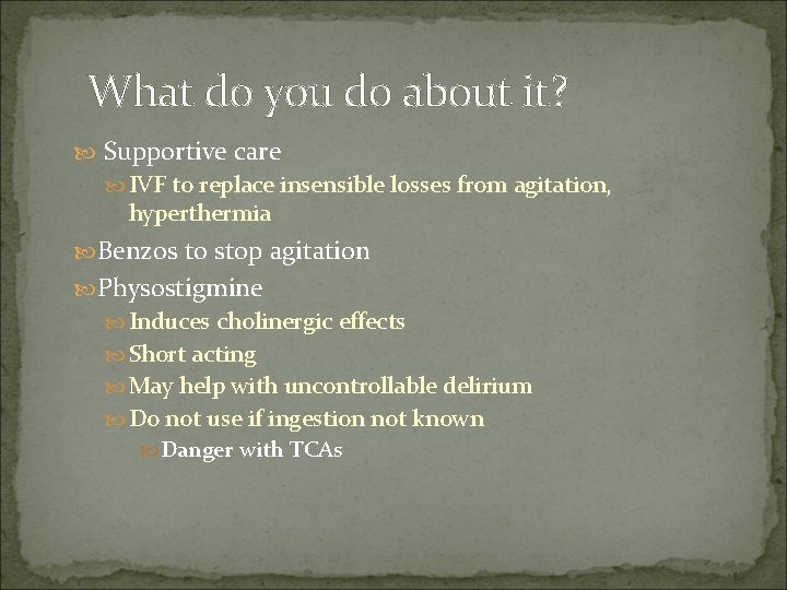 What do you do about it? Supportive care IVF to replace insensible losses from