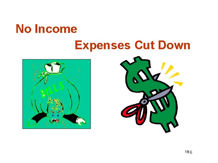No Income Expenses Cut Down 1616 