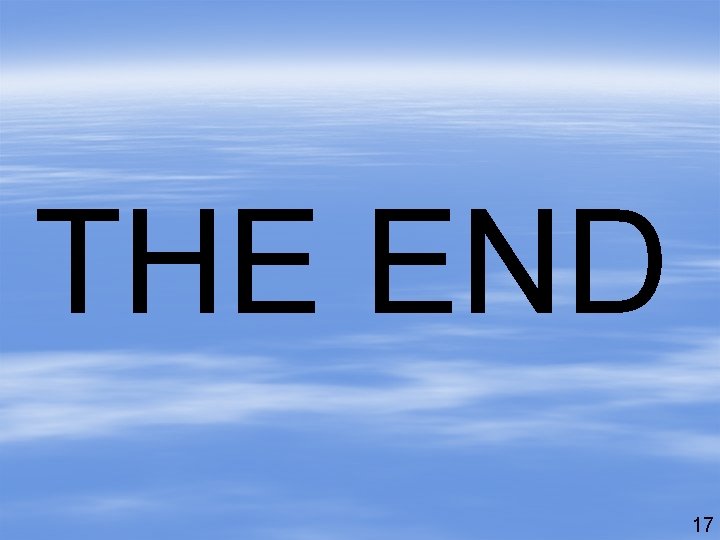 THE END 17 