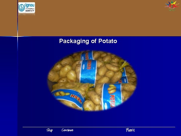 Packaging of Potato 