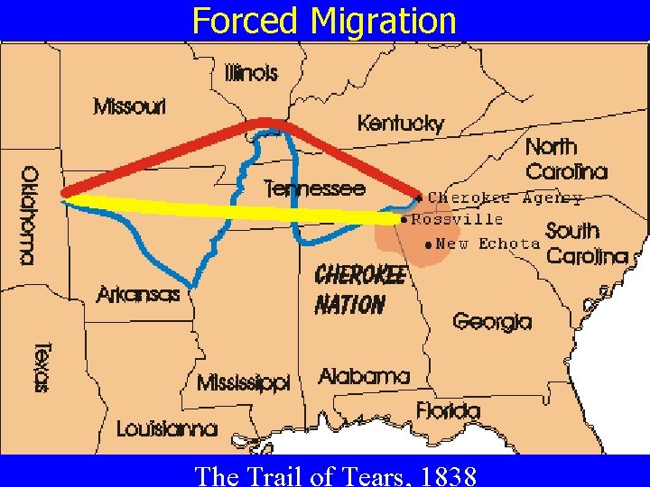 Forced Migration The Trail of Tears, 1838 