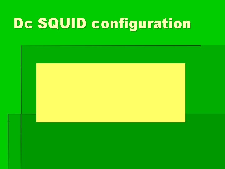 Dc SQUID configuration 