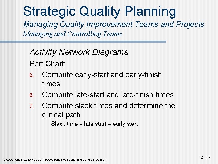 Strategic Quality Planning Managing Quality Improvement Teams and Projects Managing and Controlling Teams Activity Strategic Quality Planning Managing Quality Improvement Teams and Projects Managing and Controlling Teams Activity
