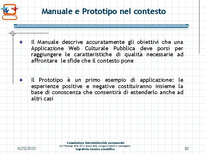 Manuale e Prototipo nel contesto Il Manuale descrive accuratamente gli obiettivi che una Applicazione