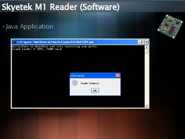 Skyetek M 1 Reader (Software) • Java Application 