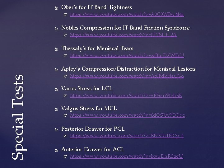  Ober’s for IT Band Tightness Nobles Compression for IT Band Friction Syndrome Special