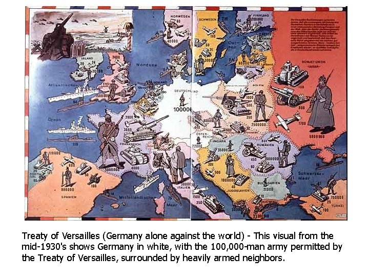 Treaty of Versailles (Germany alone against the world) - This visual from the mid-1930's