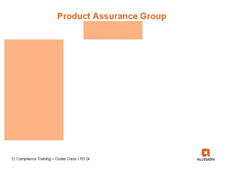 Product Assurance Group 3 | Compliance Training – Codes Class 170124 Product Assurance Group 3 | Compliance Training – Codes Class 170124