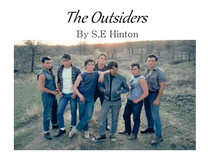 The Outsiders By S. E Hinton 