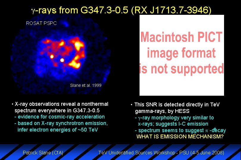  -rays from G 347. 3 -0. 5 (RX J 1713. 7 -3946) ROSAT