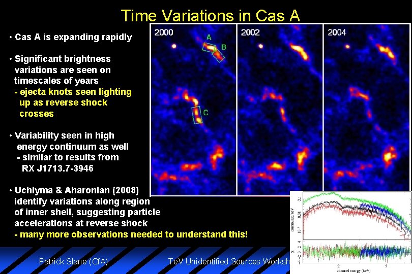 Time Variations in Cas A • Cas A is expanding rapidly • Significant brightness