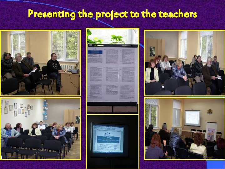 Presenting the project to the teachers 