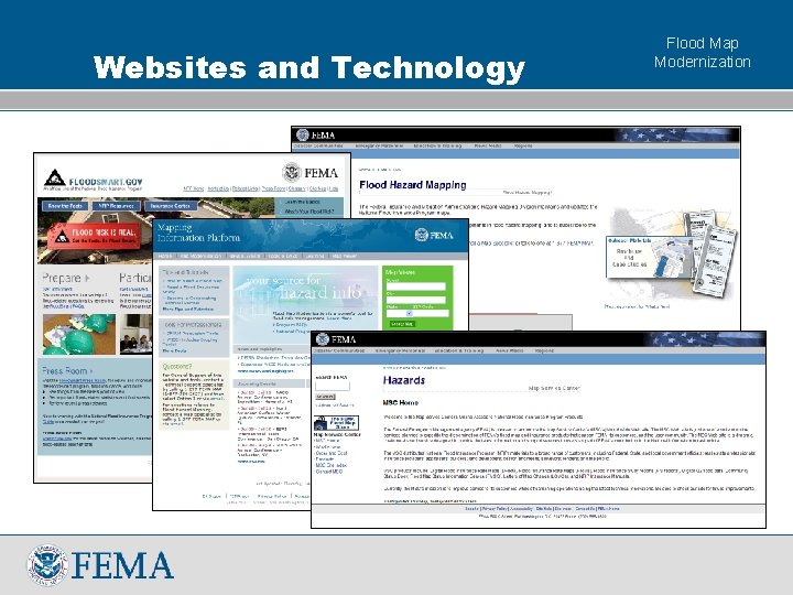 Websites and Technology Flood Map Modernization 