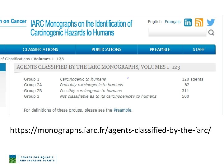 https: //monographs. iarc. fr/agents-classified-by-the-iarc/ 