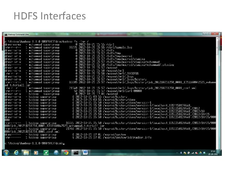 HDFS Interfaces 