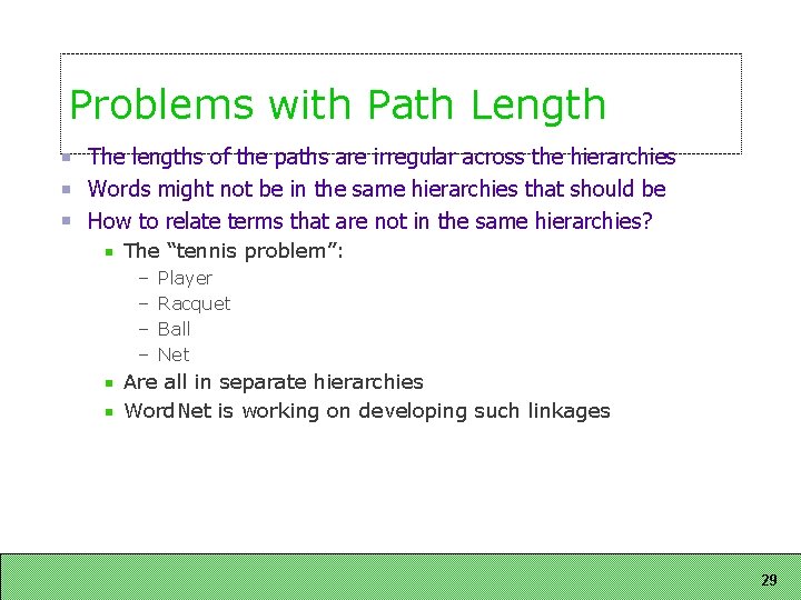 Problems with Path Length The lengths of the paths are irregular across the hierarchies