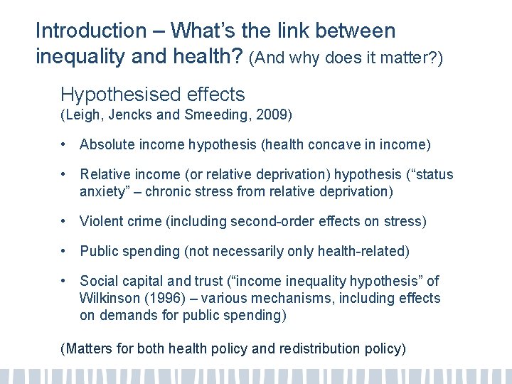 Introduction – What’s the link between inequality and health? (And why does it matter?