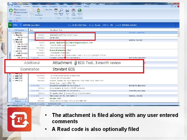  • The attachment is filed along with any user entered comments • A