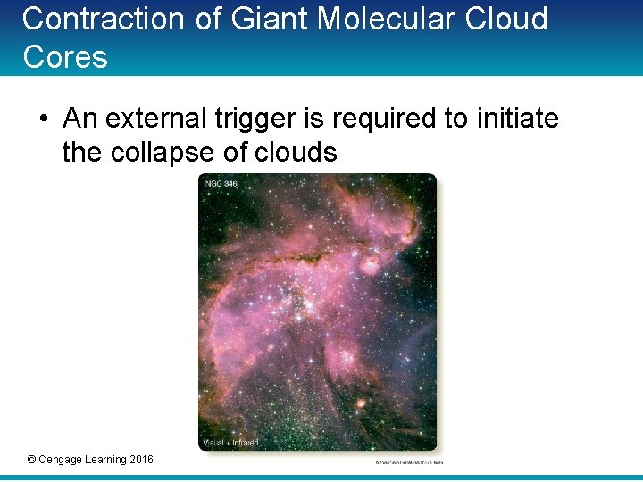 Contraction of Giant Molecular Cloud Cores • An external trigger is required to initiate Contraction of Giant Molecular Cloud Cores • An external trigger is required to initiate
