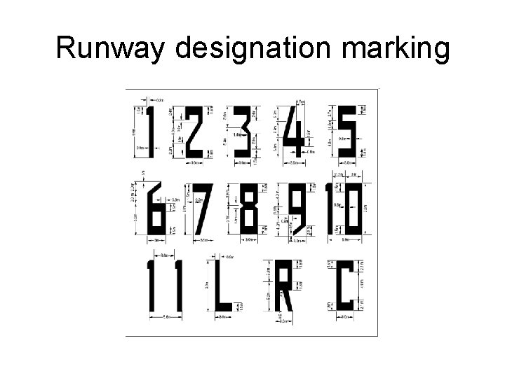 Runway designation marking 