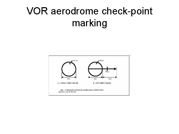 VOR aerodrome check-point marking 