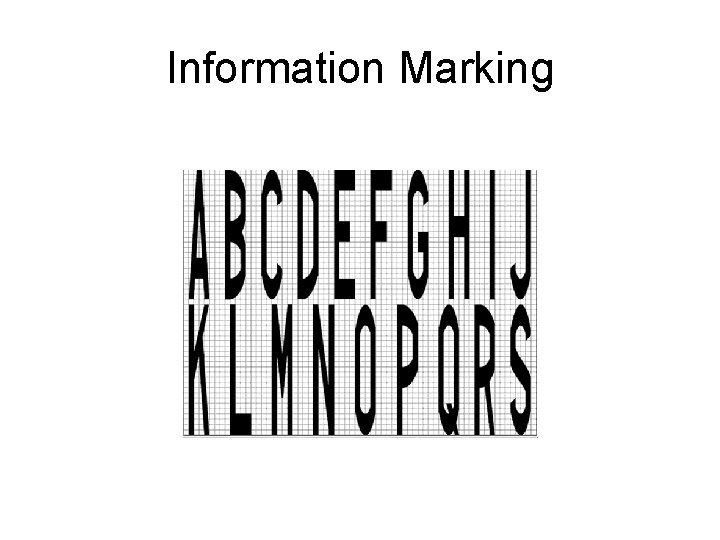 Information Marking 