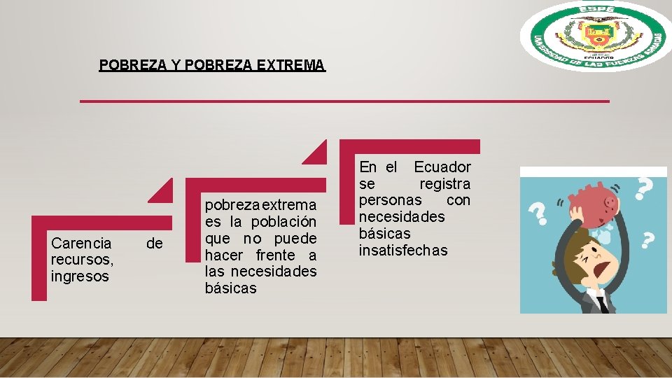 POBREZA Y POBREZA EXTREMA Carencia recursos, ingresos de pobreza extrema es la población que