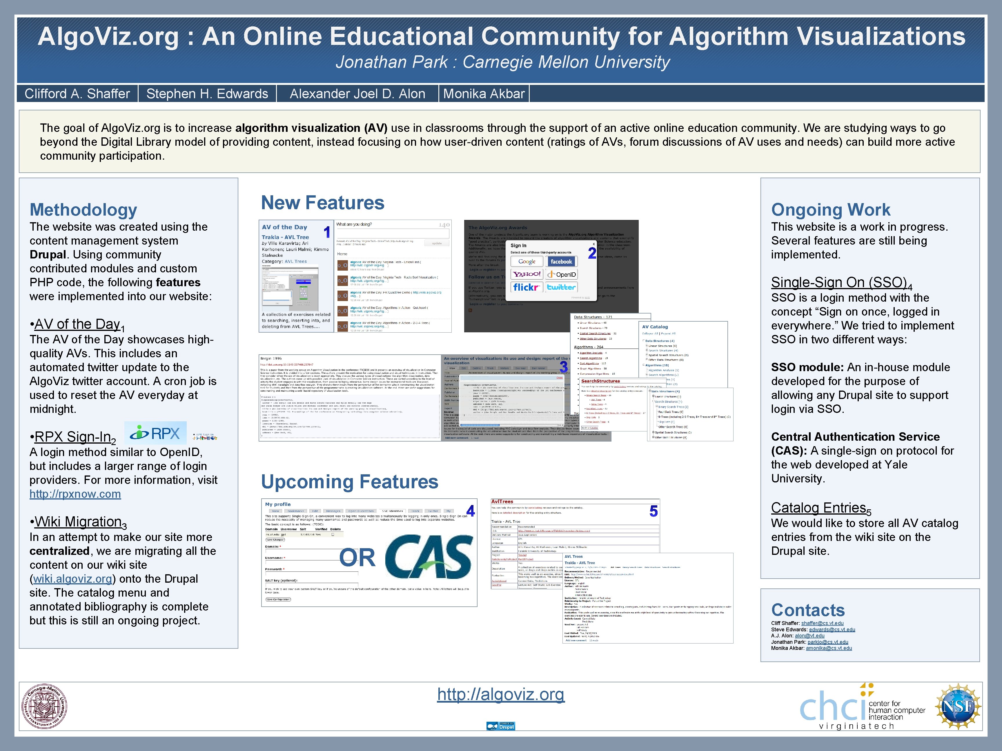 Algo. Viz. org : An Online Educational Community for Algorithm Visualizations Jonathan Park :