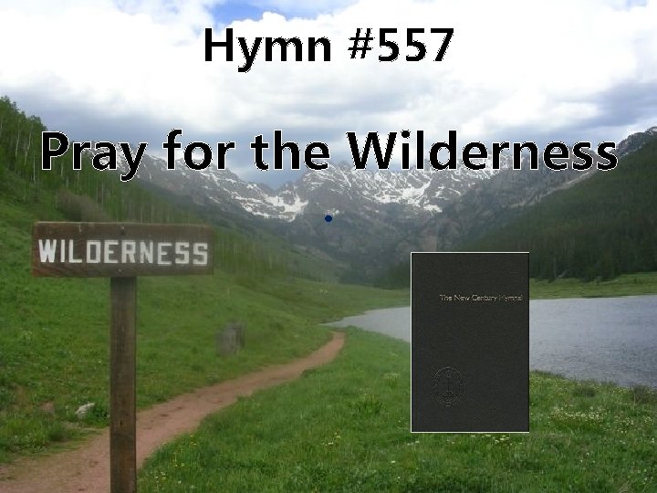Hymn #557 Pray for the Wilderness. 