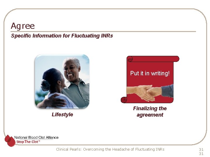 Agree Specific Information for Fluctuating INRs Put it in writing! Lifestyle Finalizing the agreement